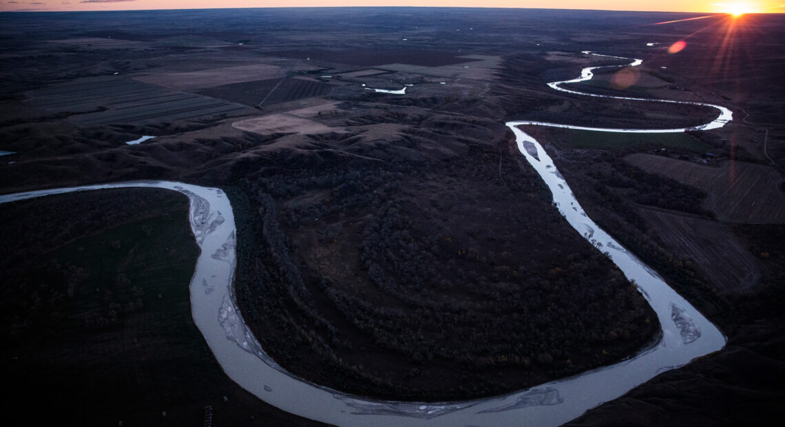 A 2014 file photo of the White River in South Dakota near where the Keystone XL pipeline would have passed. President Biden plans to block the pipeline in one of his first acts of office. Andrew Burton/Getty Images