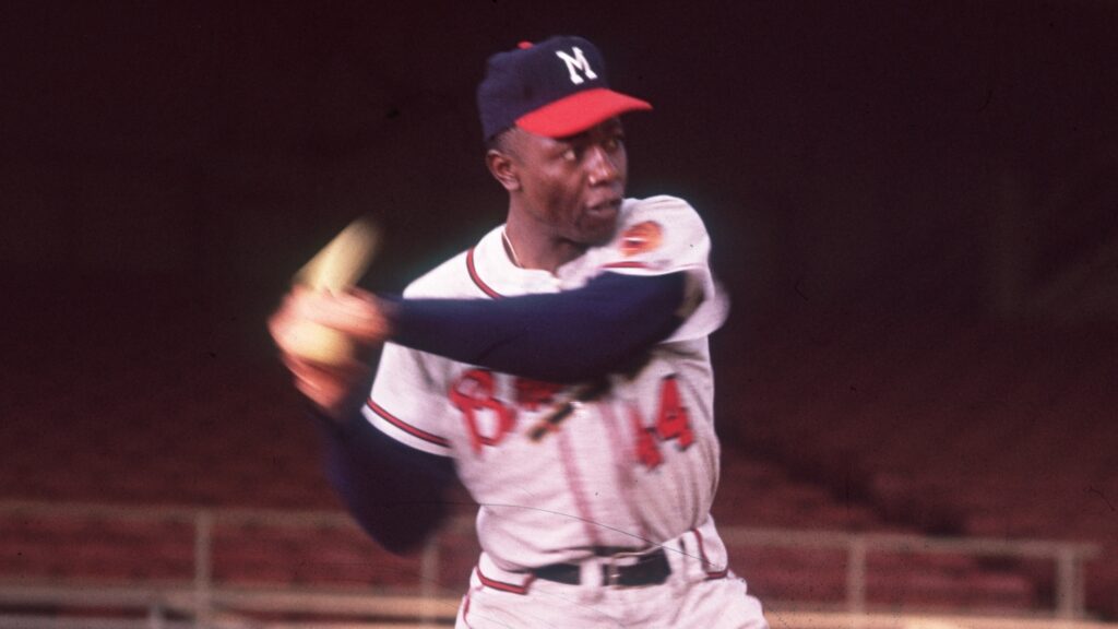 Legendary baseball player Hank Aaron has died at the age of 86. CREDIT: Hulton Archive/Getty Images