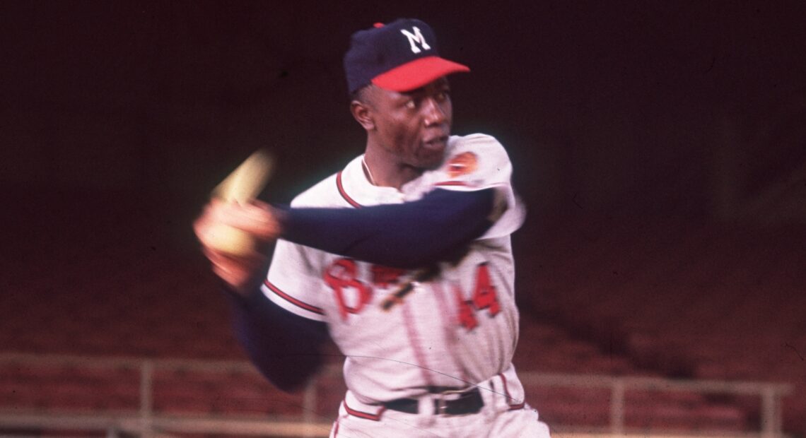 Legendary baseball player Hank Aaron has died at the age of 86. CREDIT: Hulton Archive/Getty Images