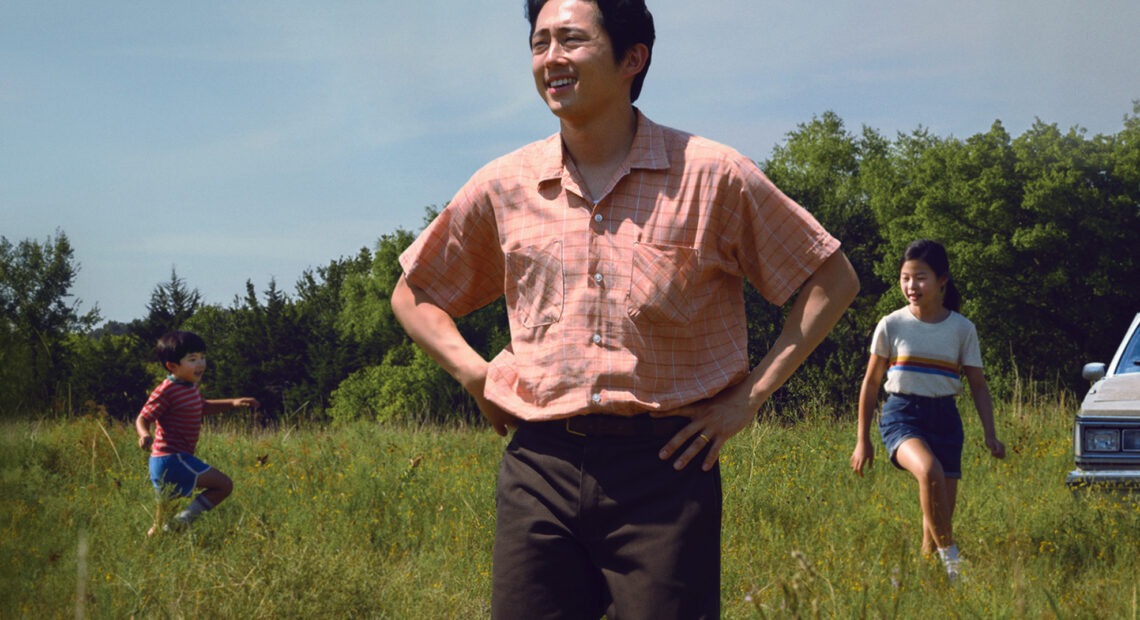 Jacob (Steven Yeun) moves his family from California to farm in rural Arkansas in Minari. A24