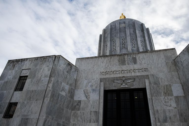 The Oregon Capitol is pictured Wednesday, Feb. 20, 2019, in Salem, Ore. CREDIT: Bradley W. Parks / OPB