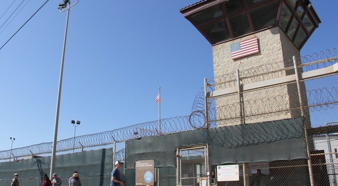 The detention center at Naval Station Guantanamo Bay, Cuba, 2017. President Biden hopes to close the prison before the end of his term. CREDIT: Thomas Watkins/AFP via Getty Images