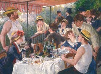 Phillips believed Pierre-Auguste Renoir's Luncheon of the Boating Party (1880-81, oil on canvas) was "one of the greatest paintings in the world." He acquired it in 1923. "Such a picture creates a sensation wherever it goes," he said. CREDIT: The Phillips Collection