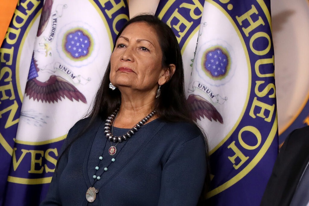 Deb Haaland, who made history this week by becoming the first indigenous interior secretary, promised to begin repairing a legacy of abuses committed by the federal government toward tribes. Chip Somodevilla/Getty Images