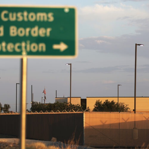 A U.S. Border Patrol station in Texas is seen in 2019. Customs and Border Protection is now holding a record number of minors in warehouse-like facilities as the Biden administration struggles with an illegal migration surge. CREDIT: Mario Tama/Getty Images