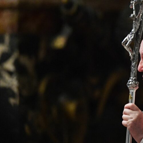 Pope Francis holds a mass to mark 500 years of Christianity in the Philippines, on March 14, 2021 at St. Peter's Basilica in The Vatican. (Photo by Tiziana FABI / POOL / AFP) (Photo by TIZIANA FABI/POOL/AFP via Getty Images)