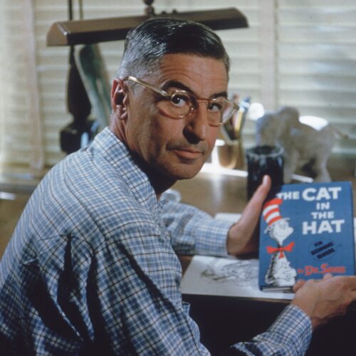 Dr. Seuss is seen here in his La Jolla, Calif., home in 1957. Gene Lester/Getty Images