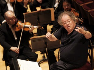 James Levine conducts the Boston Symphony Orchestra in 2007. CREDIT: Miguel Medina/AFP via Getty Images