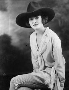Old photo of Mabel Strickland Wodward, a famous rodeo star. 