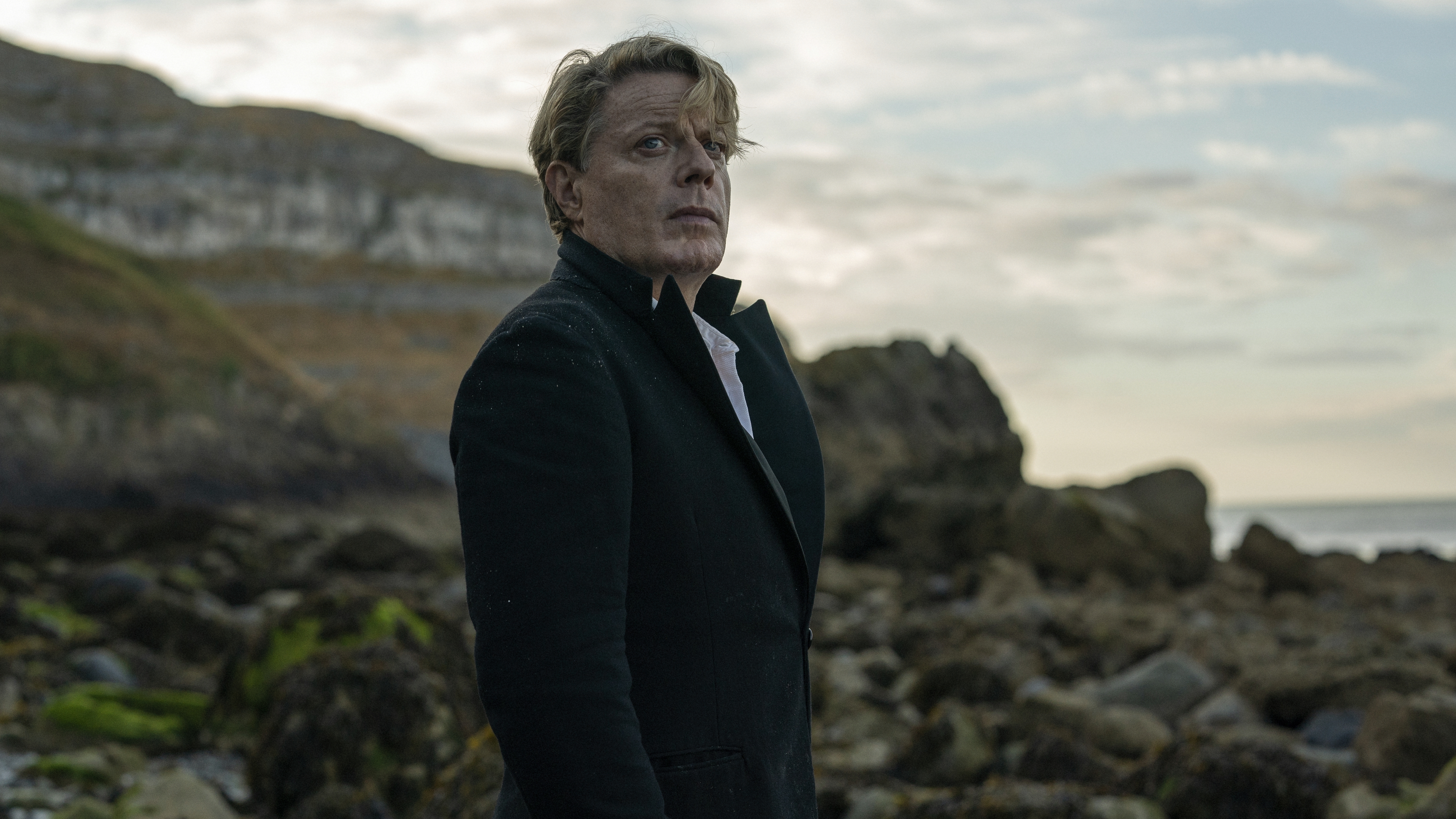 Eddie Izzard co-wrote the script for Six Minutes to Midnight, and stars as half German, half British teacher Thomas Miller. Courtesy of IFC Films