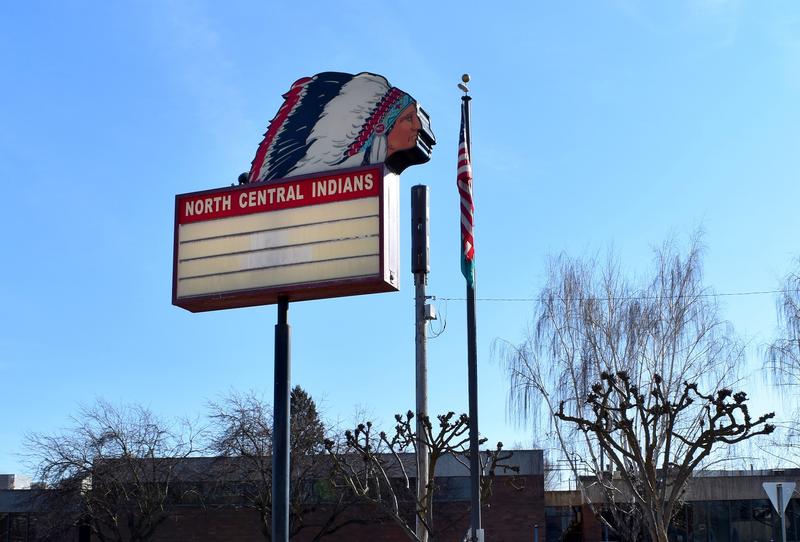A new state law will further prod the Spokane school district to find a new mascot for North Central High School, now the home of the Indians. CREDIT: Rebecca White/Spokane Public Radio