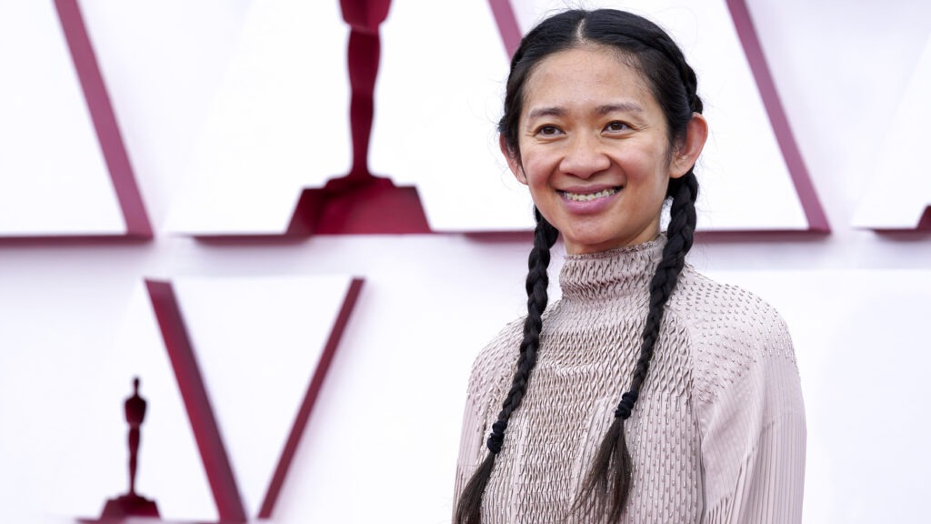 Director Chloé Zhao at the 2021 Oscars. She was the first woman to receive four Oscar nominations in a single year. Pool/Getty Images