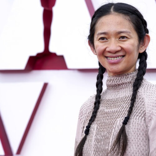 Director Chloé Zhao at the 2021 Oscars. She was the first woman to receive four Oscar nominations in a single year. Pool/Getty Images