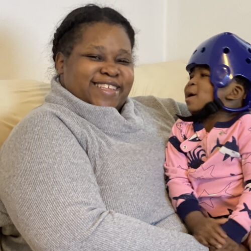 Vinessa Kirkwood, who lives in northwestern Indiana, said she's had to cancel appointments at Riley Hospital for Children in Indianapolis for her 20-month-old son, Donte, because she can't afford to pay for lodging. CREDIT: Christina Kirkwood