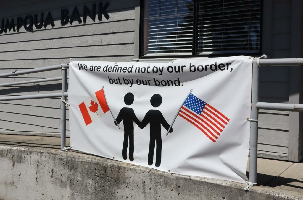 A common sign hanging outside businesses in Point Roberts that yearn to have Canadian visitors back.