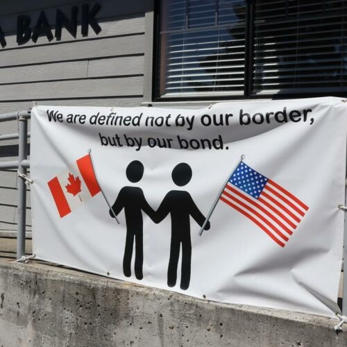 A common sign hanging outside businesses in Point Roberts that yearn to have Canadian visitors back.
