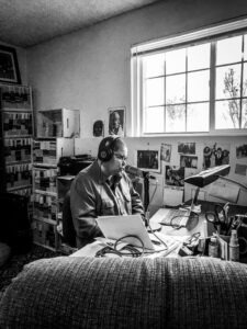 Sandra Williams at her home during a recording of 'Traverse Talks.'