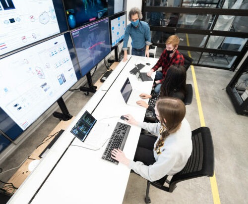 The new Cybersecurity program at the University of Idaho, taught by Terence Soule, top. Courtesy of UIdaho Photo Services