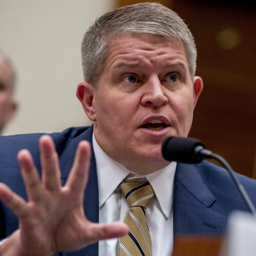 David Chipman, pictured in September 2019, is scheduled to have his confirmation hearing for ATF director on Wednesday before the Senate Judiciary Committee. CREDIT: Andrew Harnik/AP