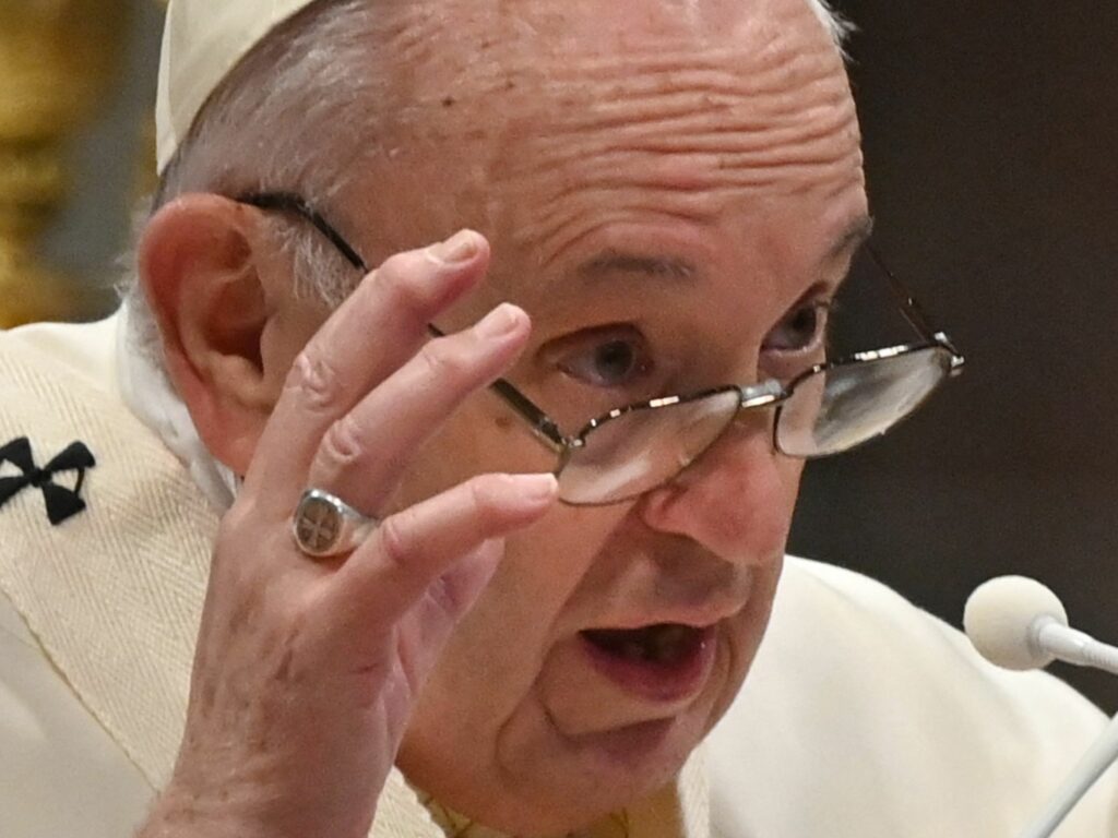 Pope Francis delivers his homily during an ordination mass on April 25, at St. Peter's Basilica in the Vatican. This week, the pope decreed that all bishops and cardinals can be tried if they are suspected of criminal behavior. Alberto Pizzoli/Getty Images