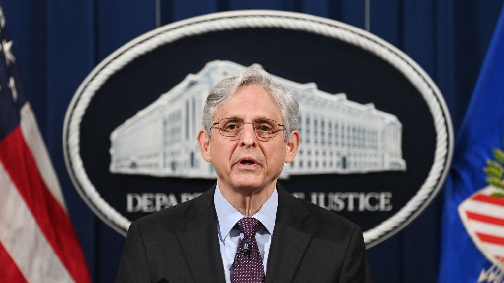 Attorney General Merrick Garland speaks last month