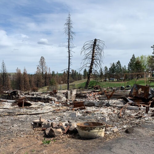 The cleanup of toxic debris has been slowed in Malden Wash. after former President Trump held up aid as part of a political dispute with the state's Democratic governor. Kirk Siegler/NPR