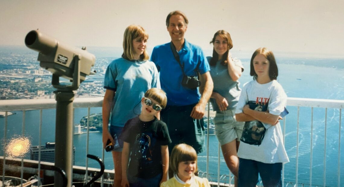 Scientist John Zachara, center, with family in the 1990's.