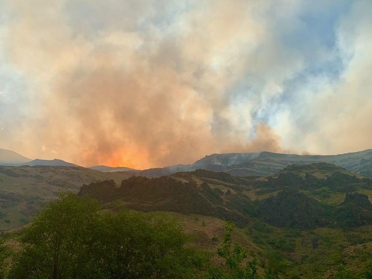 A view of the Joseph Canyon fire on June 5, 2021. CREDIT: National Wildfire Coordinating Group