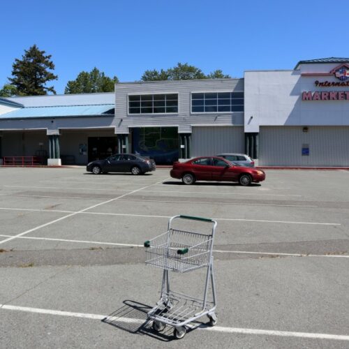 The nearly-deserted parking lot at the beginning of what should have been a busy May weekend explains a lot about why the only supermarket in Point Roberts, Washington, is on the verge of closure.