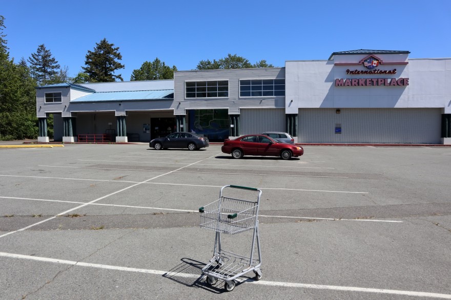 The nearly-deserted parking lot at the beginning of what should have been a busy May weekend explains a lot about why the only supermarket in Point Roberts, Washington, is on the verge of closure.