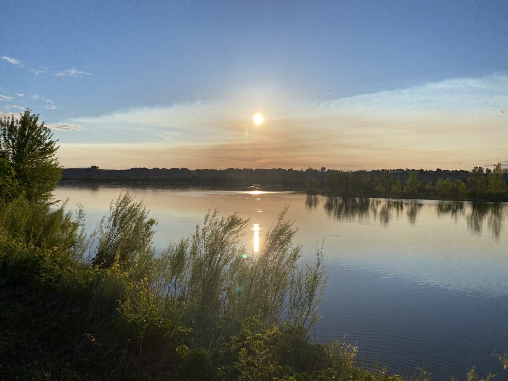 The Columbia River in the early morning. Correspondent Anna King has been walking all over the Mid-Columbia to help her recover from COVID-19. CREDIT: Anna King/N3