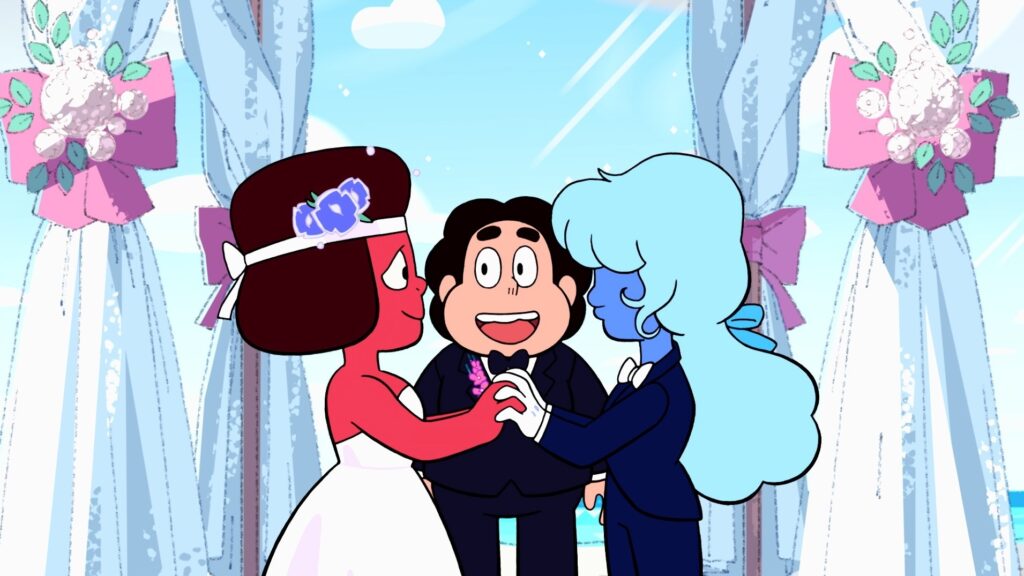 Ruby and Sapphire get married on Steven Universe. Cartoon Network