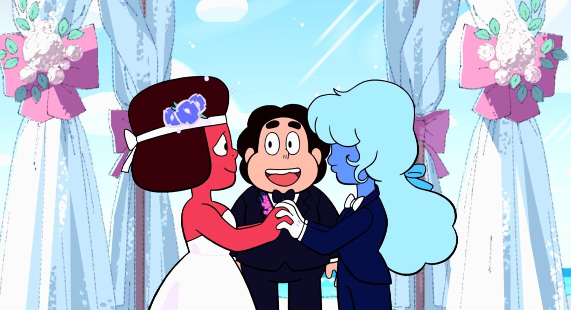Ruby and Sapphire get married on Steven Universe. Cartoon Network