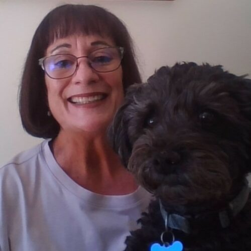 Sue Sheppard and dog Pepper