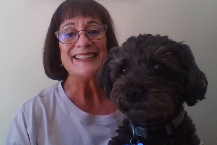 Sue Sheppard and dog Pepper