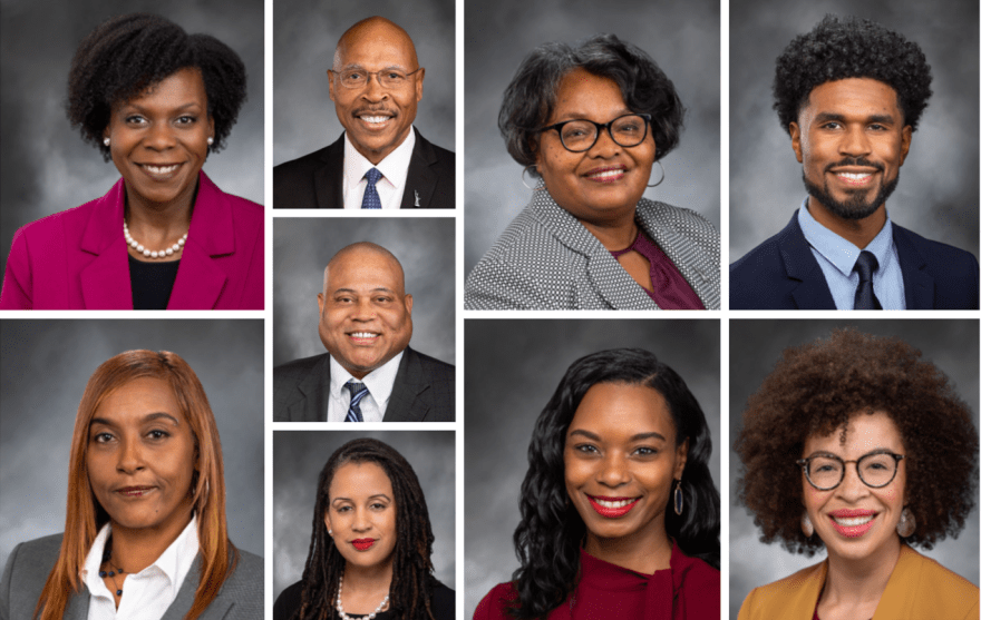 Several photos of members of Washington Legislature's Black Caucus