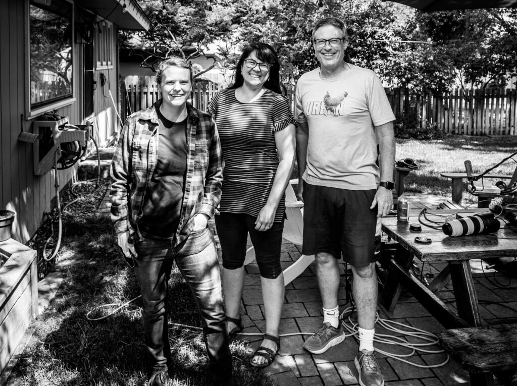 Photo of producer McKayla Fox (left), host Sueann Ramella and producer Greg Mills.