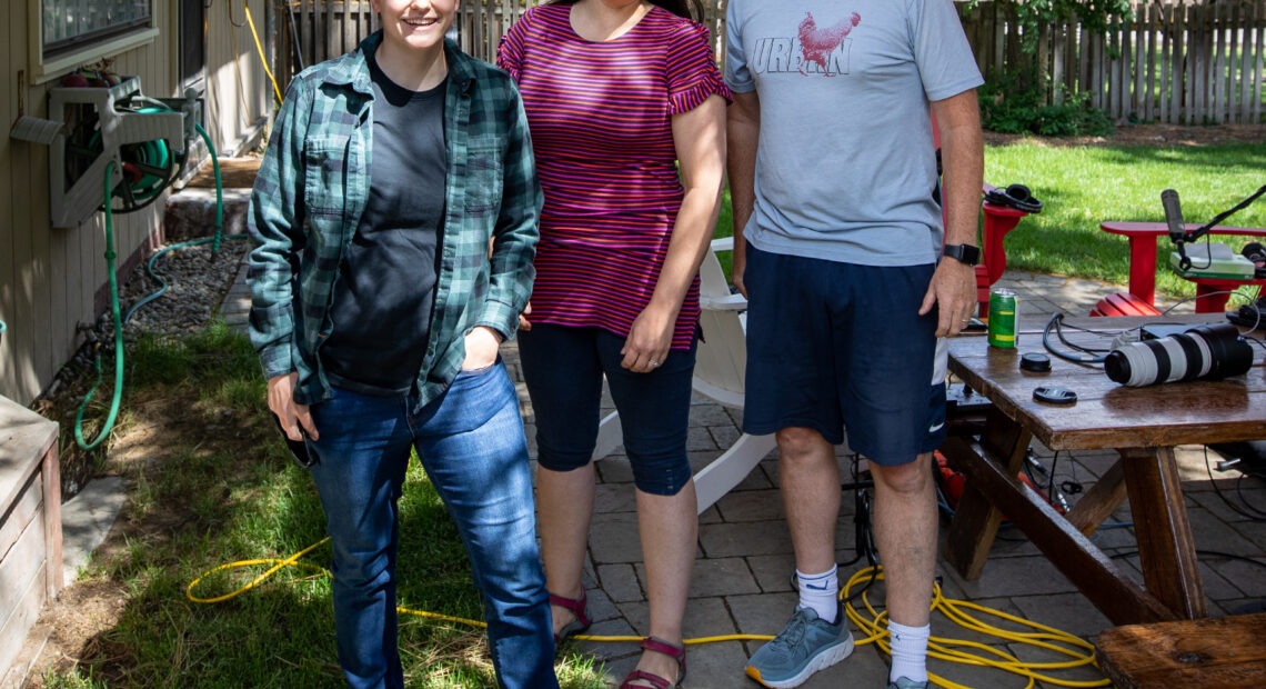 Photo of producer McKayla Fox (left), host Sueann Ramella and producer Greg Mills.