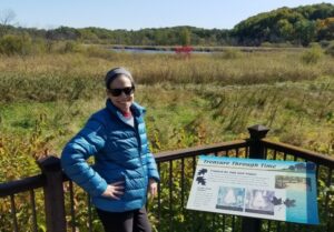 Anne Schechinger, here at a pond at the Minnesota Landscape Arboretum, says there are many forms of toxic algae that aren’t that well understood yet.