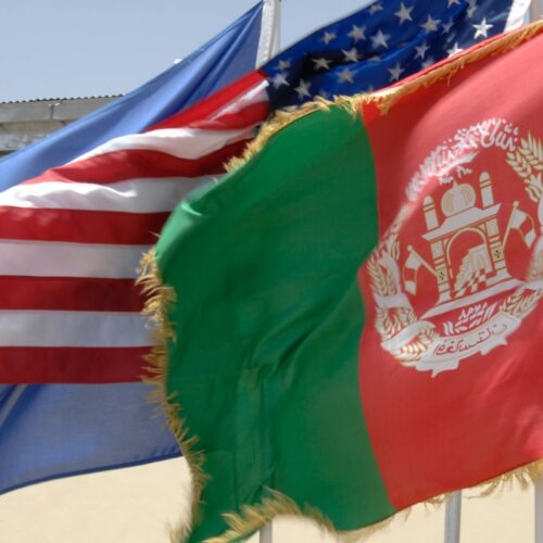 Picture of the American and Afghanistan flags