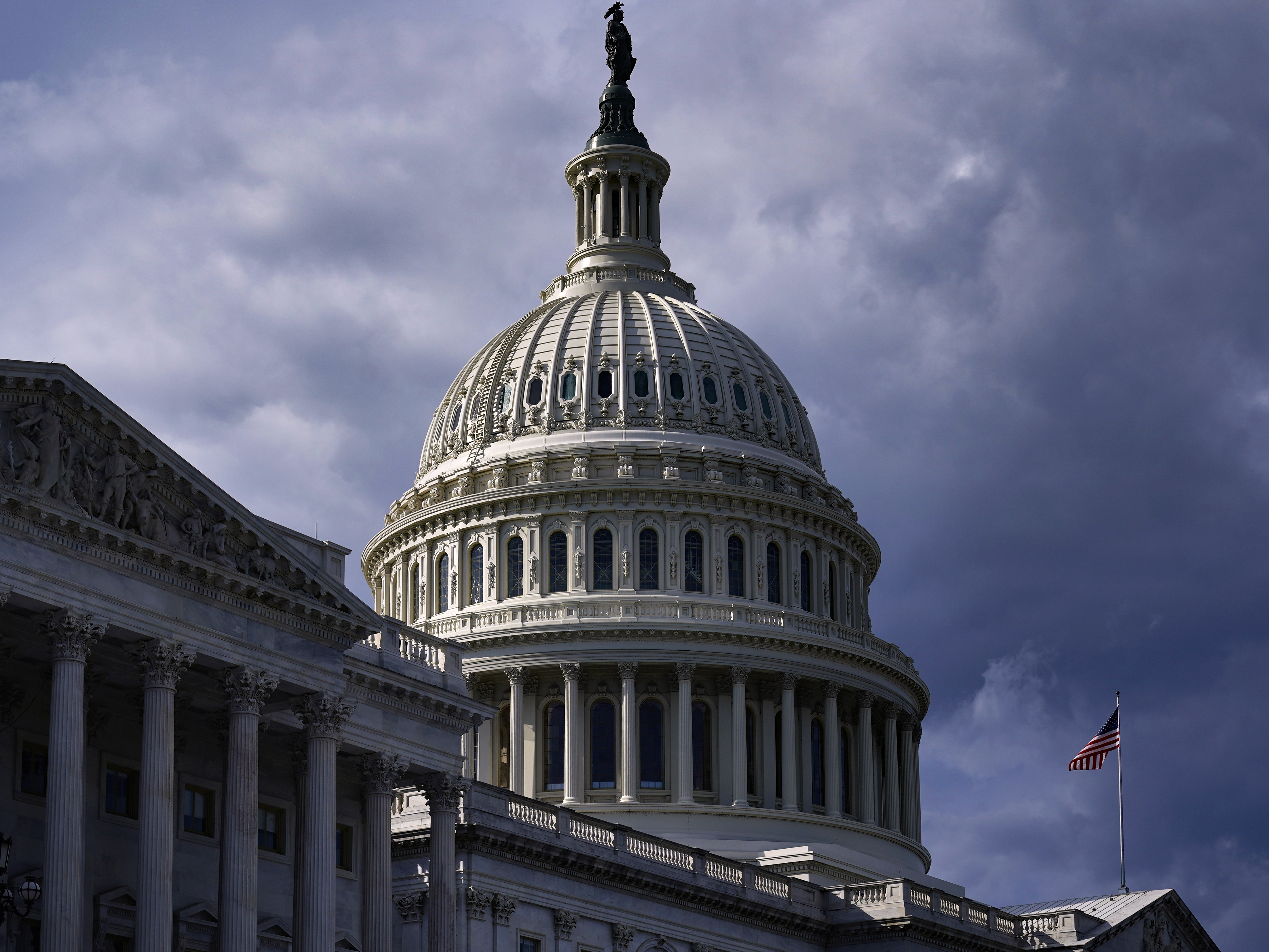 The U.S. Capitol in Washington, Monday, Oct. 4, 2021, as President Joe Biden urged Republican senators to "get out of the way" and let Democrats suspend the nation's debt limit, hoping to keep the U.S. government from bumping dangerously close to a credit default.