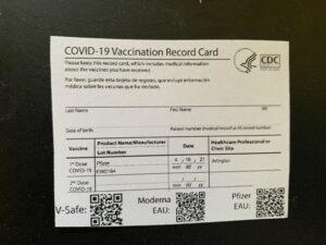 COVID-19 vaccination card