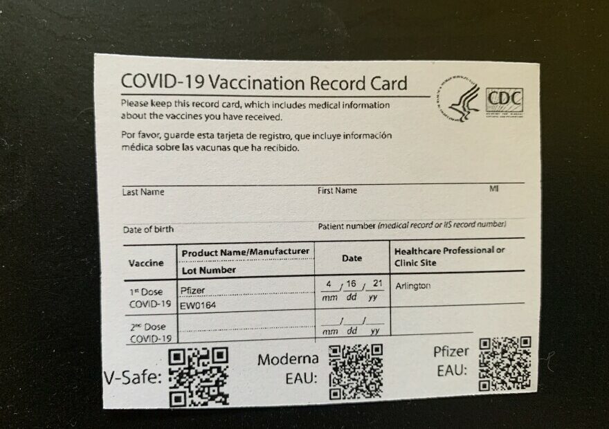 COVID-19 vaccination card