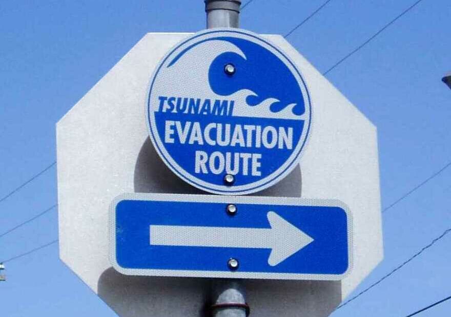 A tsunami of local origin leaves precious little time for people to move to higher ground along the Pacific coast.