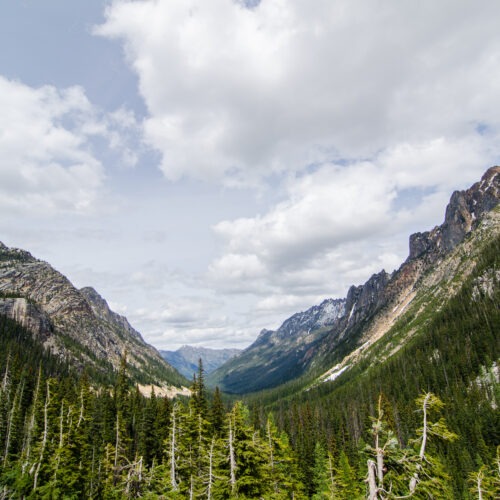 Looking east at Washington Pass on Highway 20.