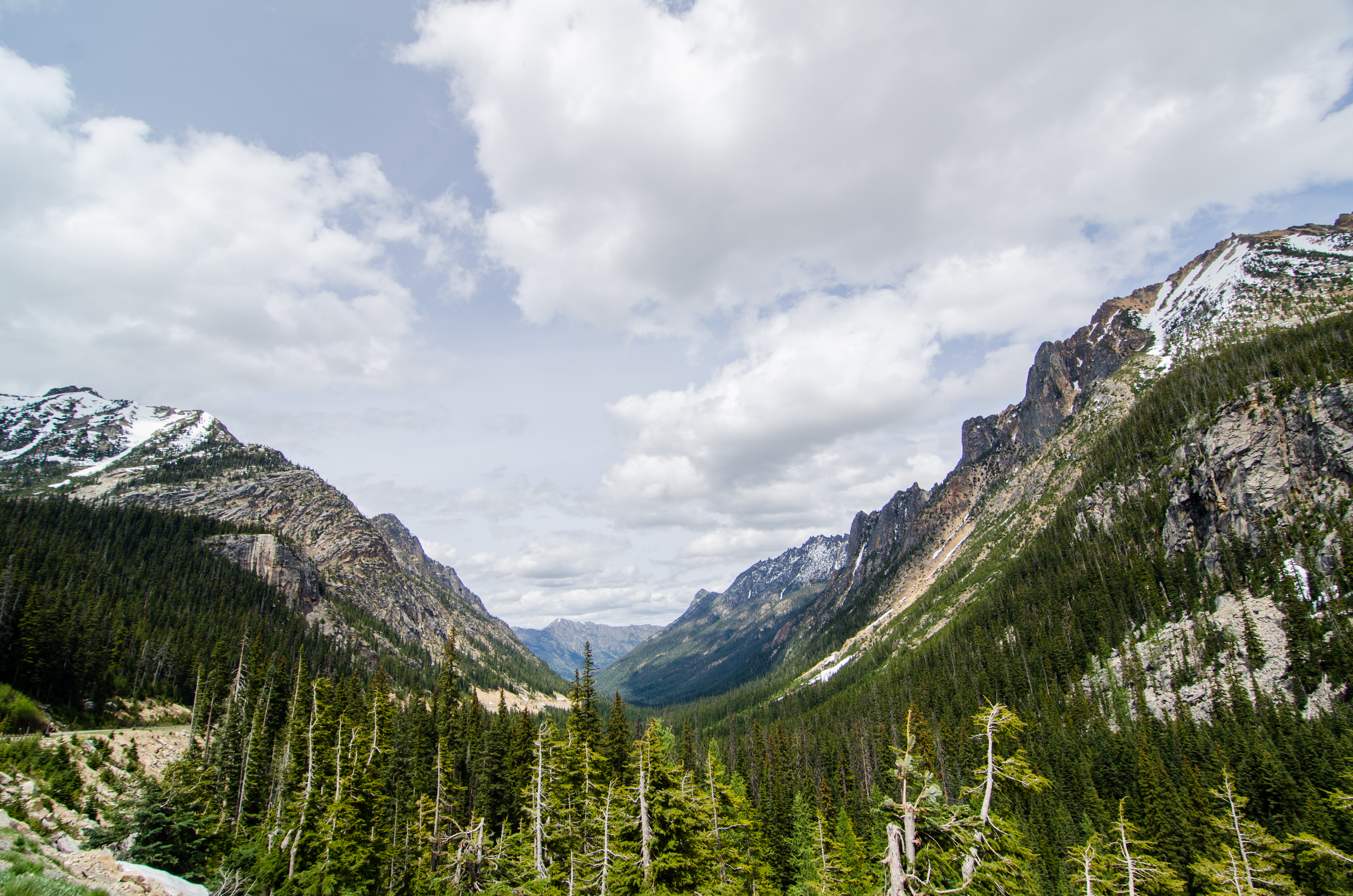 Looking east at Washington Pass on Highway 20.