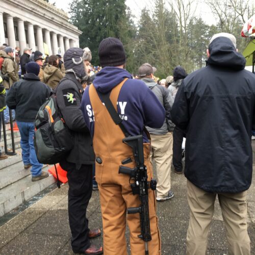 A law passed last year banned the open carry of firearms at the Washington state Capitol and at demonstrations anywhere in the state. Now, state lawmakers are considering restrictions on guns at school board and local government meetings, as well as at election-related locations.