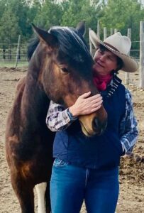 cowgirl rides wild mustang