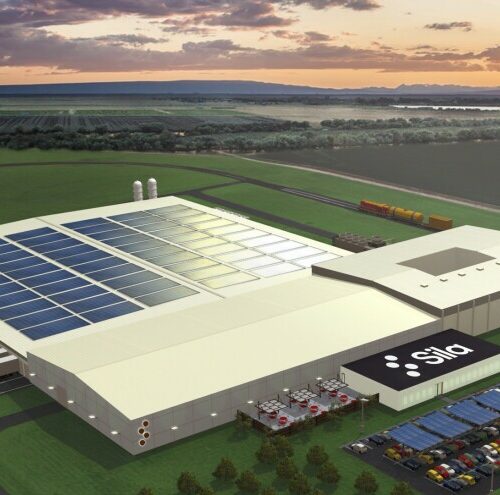 Rendering by Sila Nanotechnologies of what its battery materials plant in Moses Lake could look like.