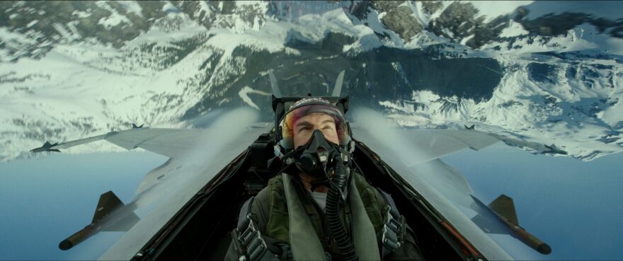 Actor Tom Cruise repeatedly flew low and fast over the Cascade Range in a Whidbey Island-based Navy electronic attack jet during filming of the Top Gun sequel.